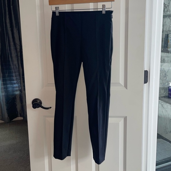 LAFAYETTE 148 NEW YORK ESSENTIAL Gramercy Black Stretch Pintuck Pant {$598} Sz 0 - Picture 3 of 9